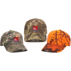 6 Panel, Heavy Brushed Cotton Twill Camo Cap 